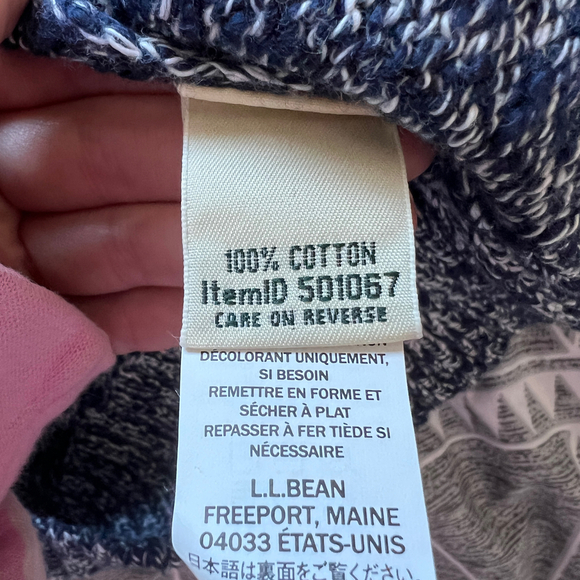 L.L. Bean | NWT Navy Blue Knit Long Sleeve Sweater - Picture 2 of 6